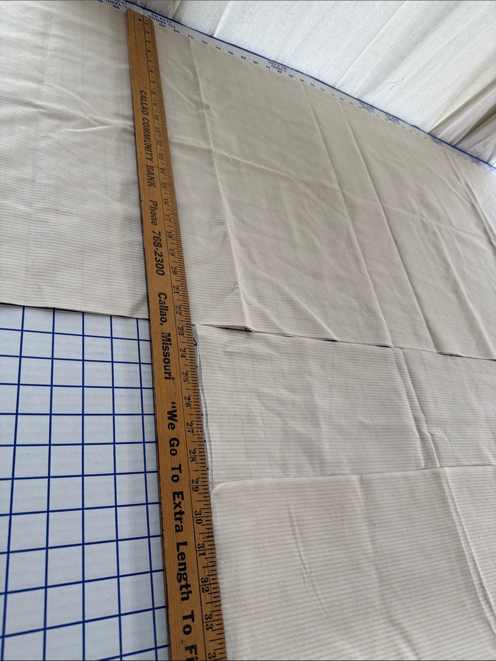 Vintage Butter Yellow Semi Sheer Dot Stripe Fabric 3 Yards 44” 2 Pieces - Picture 11 of 12